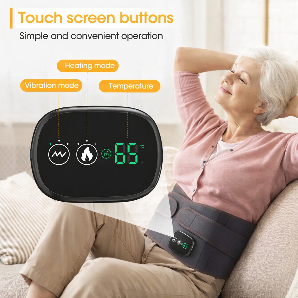 Heat Therapy Lumbar Support Belt with Massage