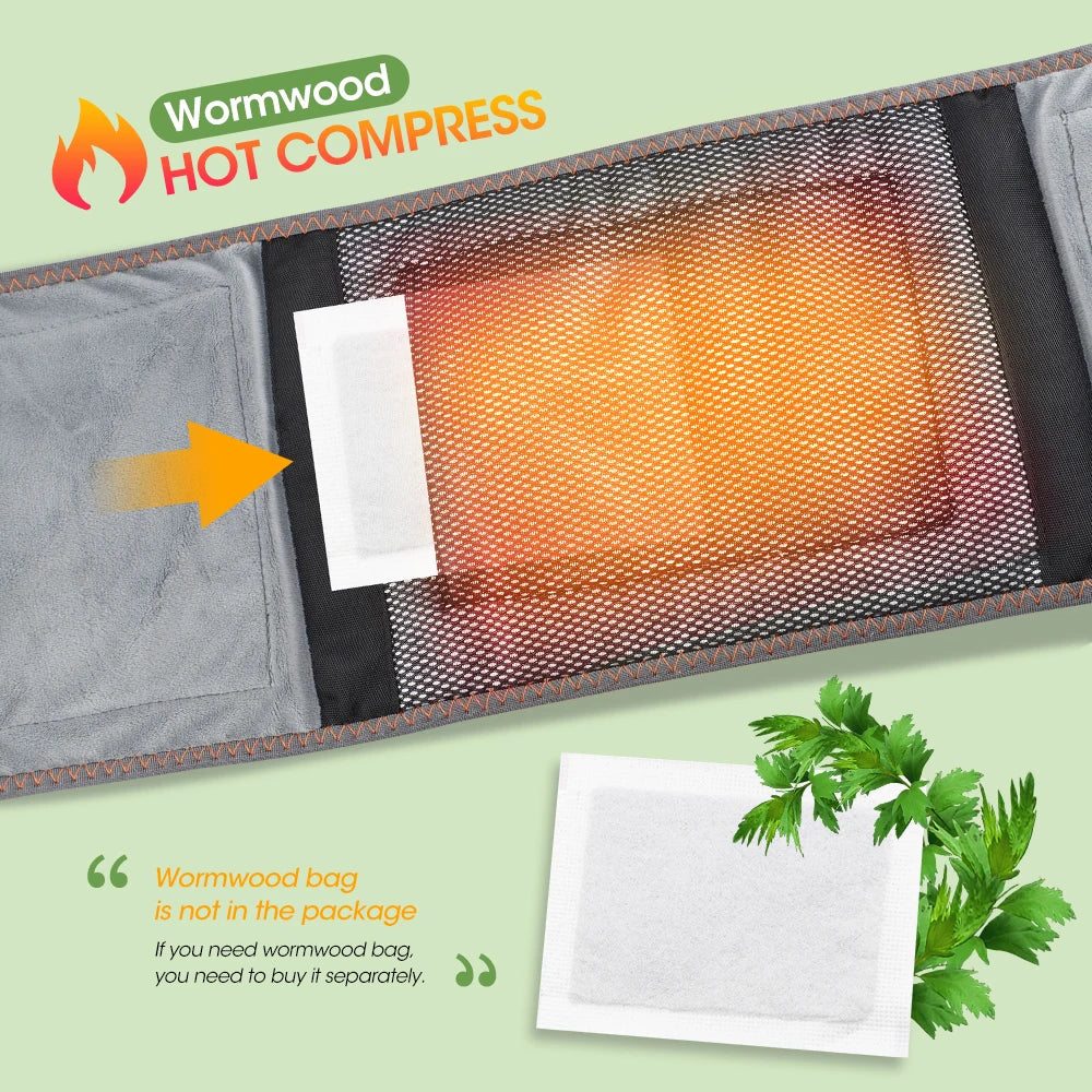 Heat Therapy Lumbar Support Belt with Massage