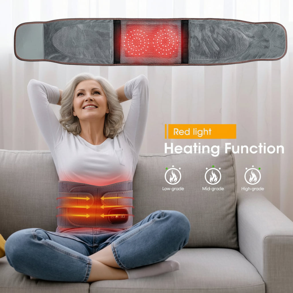 Heat Therapy Lumbar Support Belt with Massage