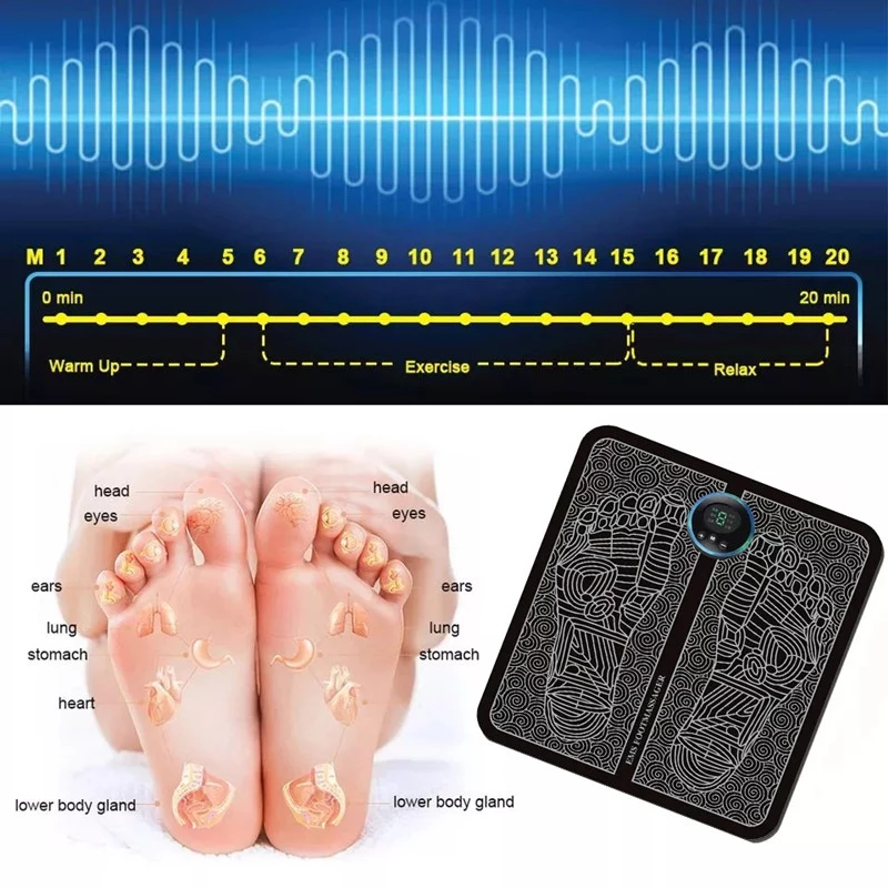 Electric Foot Massager Pad with Muscle Stimulation